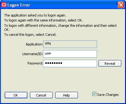 ESSO-LM User s Guide Logon Error When you enable the Auto-Recognize function, ESSO-LM automatically detects and responds to logon and password-change requests from applications and Web sites you ve
