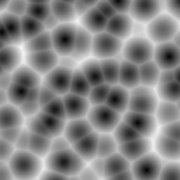 Celý priestor si potom tieto body podelia tým spôsobom, že každý bod priestoru sa pripojí k tomu bodu, ktorý je k nemu najbližšie. Vzniknú tak bunky, ktoré sa použijú, ako textúra.