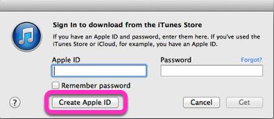7. Create your Apple ID. A pop-up window will appear. Click the Create Apple ID button. 8.