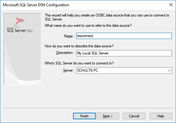 Choose the SQL Server