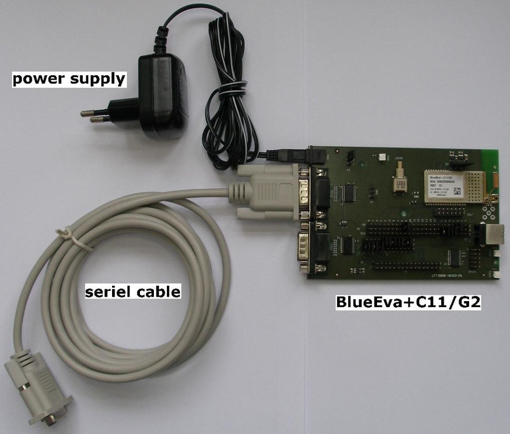 3 Deployment 3.1 Startup To deploy the, connect it as follows. Figure: as delivered The USB connection may be used as an alternative to the 5 VDC mains adapter.