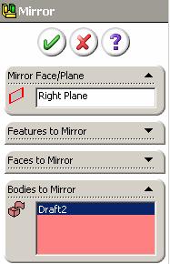 Tutorial 2A To duplicate a surface by mirroring:- Click