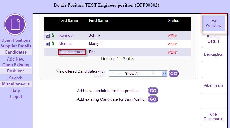 Check that the details for the Candidate are correct (Step 1