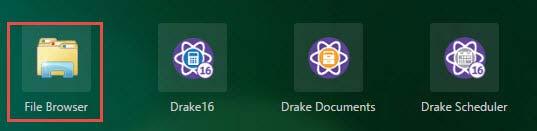 Drake Hosted User Guide File Browser Setup 3 Running Applications in Hosted File Browser Setup The default view