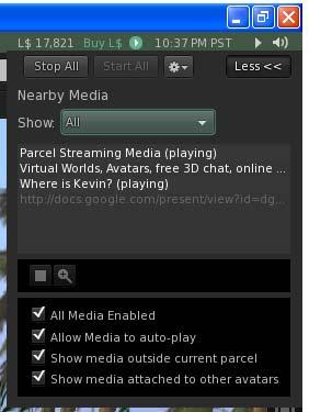 Near by Media Controls New Controls in top right of the UI Stop/Start All Media Enable what can play: All Media