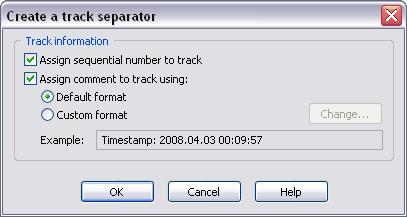 Using Total Recorder 149 Assign sequential number to track If this check box is selected, each track number will be assigned a sequential number starting from 1.