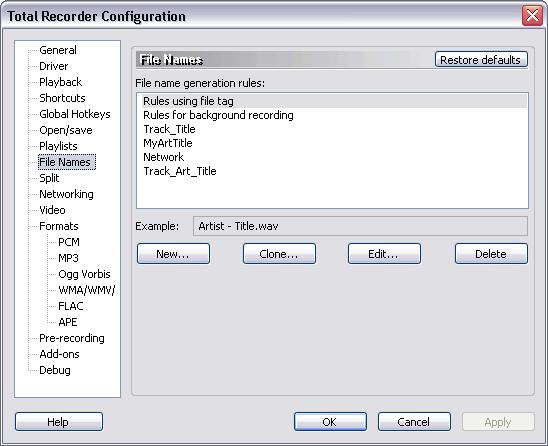 Installation and Configuration 49 in Total Recorder. See also. Using Playlists, Playlist Window. 3.2.