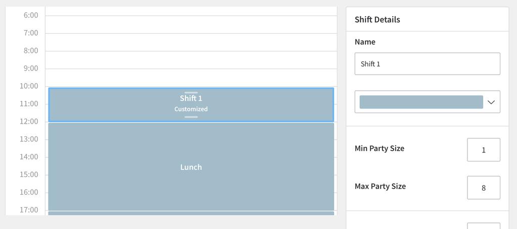 To create a new one, click on add new shift under custom shifts on the drop