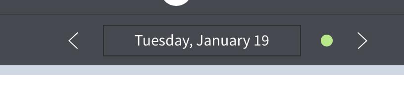 Date Selection To select a different date to view reservations you can either click on the arrows to scroll or you can click directly on the date to open the monthly calendar.