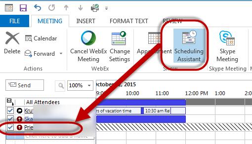 Go into the Outlook Calendar and create a New Appointment or New Meeting. 2.