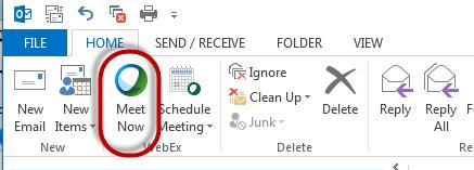 Schedule WebEx Meetings from Microsoft Outlook Once you have the WebEx Desktop Productivity Tools installed, you can create and join meetings right from Microsoft Outlook (and other Microsoft
