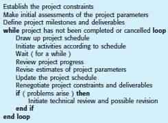 Project Planning This is concerned with identifying the activities, milestones and deliverables produced by the project.