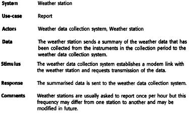 8 Use cases for the weather station The use-cases can be described in structured natural language (Figure 14.9).