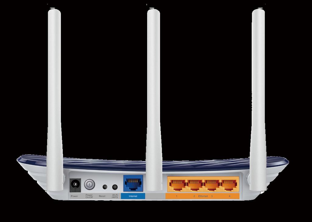 Specifications Hardware Ethernet Ports: 4*10/100Mbps LAN Ports, 1*10/100Mbps WAN Port Buttons: Reset Button, Power On/Off Button, Wi-Fi/WPS Button Antennas: 3 fixed Omni Directional Antennas External