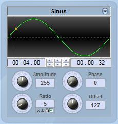 Page 19 of 20 Next, choose a waveform from the dropdown box, here we have chosen a sinus wave. You can preview your scene in real-time using the 3d Visualiser.
