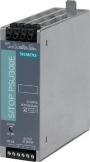 Overview Slimline 3-phase power supply for low power ratings The SITOP PSU300E 3-phase power supply is designed with a 5 A output current for 24 V applications with low power requirements.
