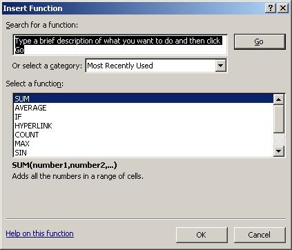 2. Using Function In simplest terms, a function is a predefined formula. Many Excel functions are shorthand versions of frequently used formulas.
