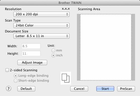 Scan Using Your Computer 2 Select Acquire Image Data in the File menu. The scanner setup dialog box will appear. 5 (The Brother TWAIN screen supports languages specified in Presto! PageManager.
