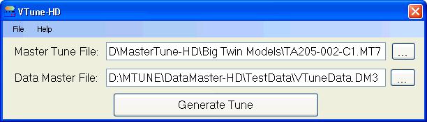 DataMaster files. Next, click the Generate Tune button to calculate the VE table correction based on this data.