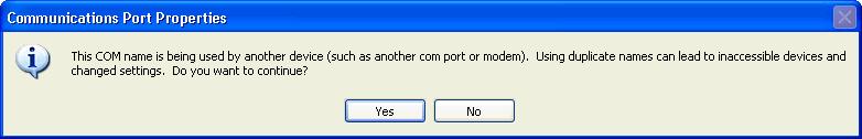 The TTS USB port must be assigned between COM1 and COM16.