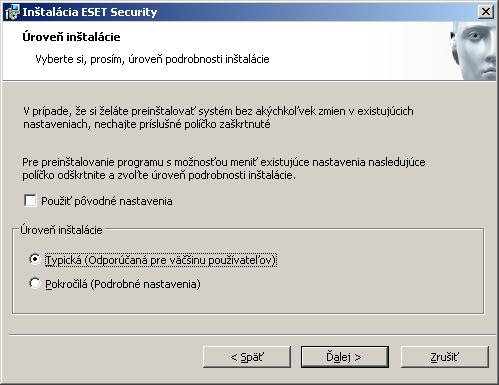 2. Inštalácia Po zakúpení ESET Security je možné prevziať inštalačný súbor vo forme.msi priamo zo stránky www.eset.com.