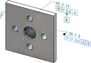 DimXpert Four-hole pattern