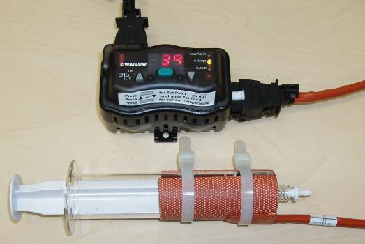 Syringe Heater Syringe Heater Kit Heating device for syringes that requires temperaturecontrolled dispensing
