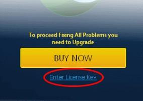 Click the 'Enter License Key' link.