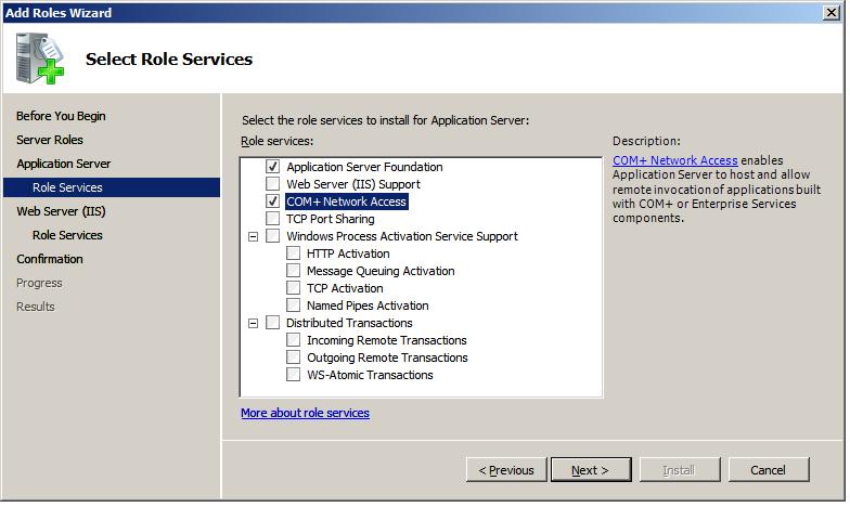 Configuring Web Deployment Options 5. In the left navigation pane, select Web Server (IIS), and then Role Services. Expand the Web Server folder tree, and then select: Application Development > ASP.