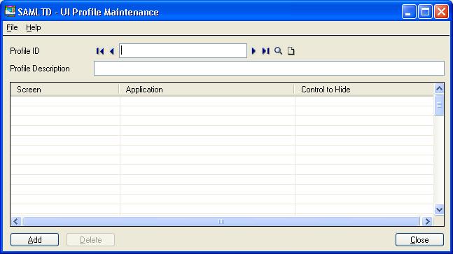 Create and Assign UI Profiles for Customized User Interface Forms The following screen appears: 7.
