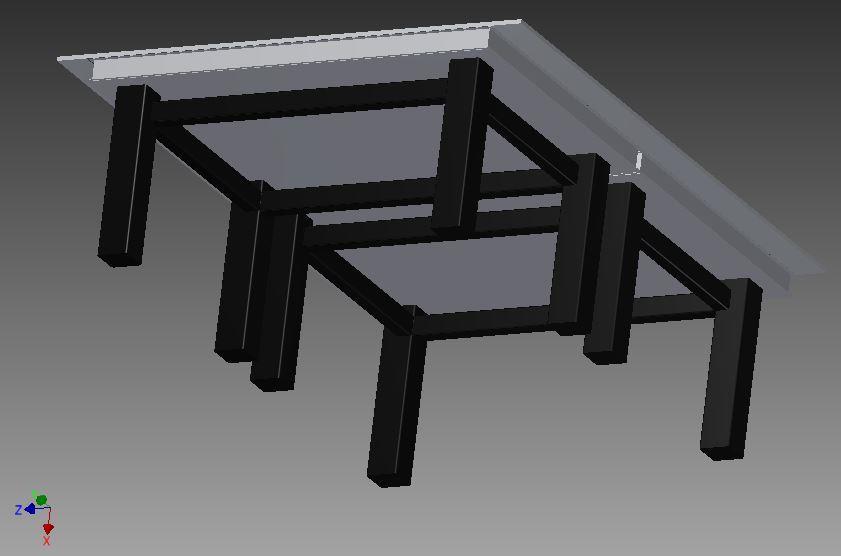Different configurations evaluated granite tables separate lower support structure with