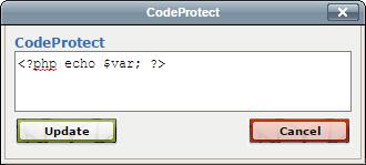 button in the toolbar. This opens the CodeProtect editor window.