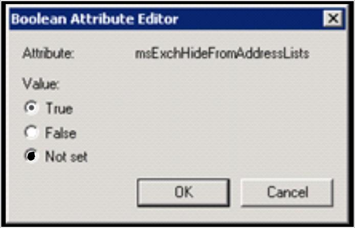 5 On the Boolean Attribute Editor, select True in the Value field, shown next. 6 Click OK.