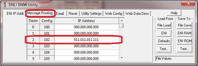 STEP #10 Our next step prior to downloading / saving is to map the IP address of your SLC 5/05 to an available NODE / STATION address.