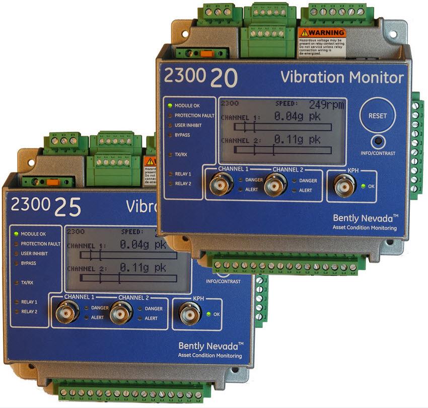 2300 Vibration Monitors Product Datasheet Bently Nevada* Asset Condition Monitoring Description The 2300 Vibration Monitors provide cost-effective continuous vibration monitoring and protection