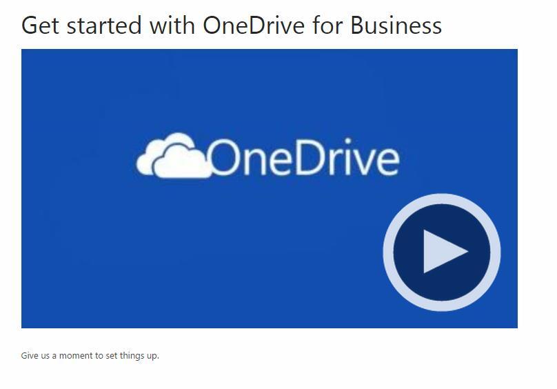 Using OneDrive Click on the OneDrive link OneDrive requires a few steps to set up your access.