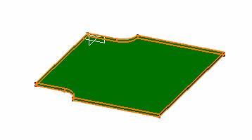 The pad turns green, which means the board has been created. The board has been created from the active part: Part1(BOARD).
