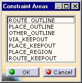 Page 18 The Constraint Areas dialog box opens. 11. Choose the PLACE_OUTLINE type and click OK.