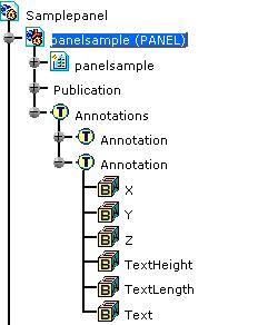 The annotation is displayed on the constraint area. 2. Double-click the annotation.