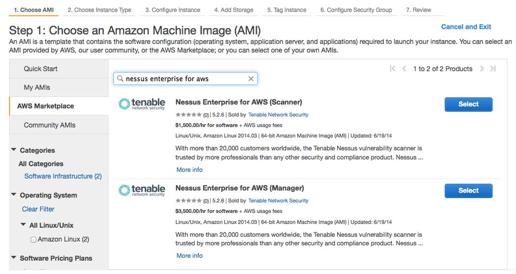Adding a Nessus Enterprise for AWS Manager Instance To add a