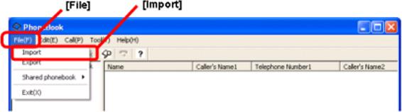 the Phonebook to back up data and to use by other software (Export). 4.