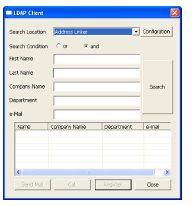 Electra Elite IPK/IPK II Document Revision 3 3. Click Tool LDAP Client. LDAP Client screen is displayed. Figure 8-22 LDAP Client Screen 4. Specify search directory in Search Location.