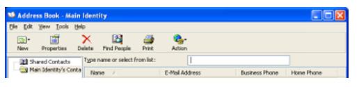 Click Addresses button on Outlook Express. Figure 8-28 Inbox - Outlook Express Address Book Main Identity screen is displayed. Figure 8-29 Address Book Main Identity Screen 2.