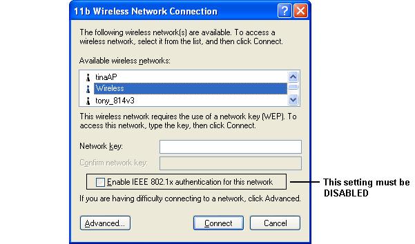 To connect: Check the checkbox Allow me to connect to the selected wireless network, even though it is not secure. The Connect button will then be available.