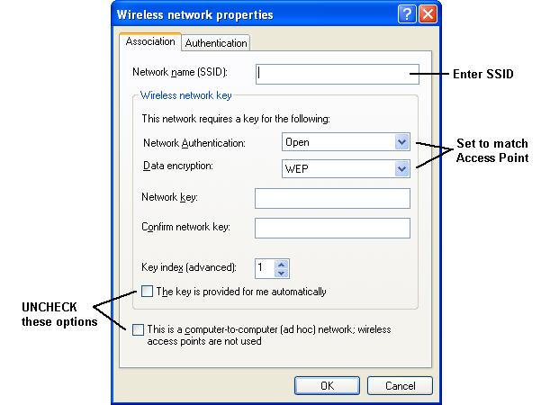 2. Click the Add button. You will see a screen like the example below. 3. Configure this screen as follows: Figure 39: Add Wireless Network Enter the correct SSID, as used on the WBR-3600 Router.