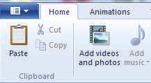Adding an Image Windows Movie Maker Ge ng Started [Publica on 9]. Click the Home tab (Fig 5, ).. Click Add videos and photos (Fig 5, ).. A window will appear.