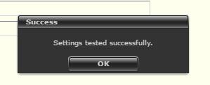 Check and correct the connection configuration if an error message occurs and test again. 9.