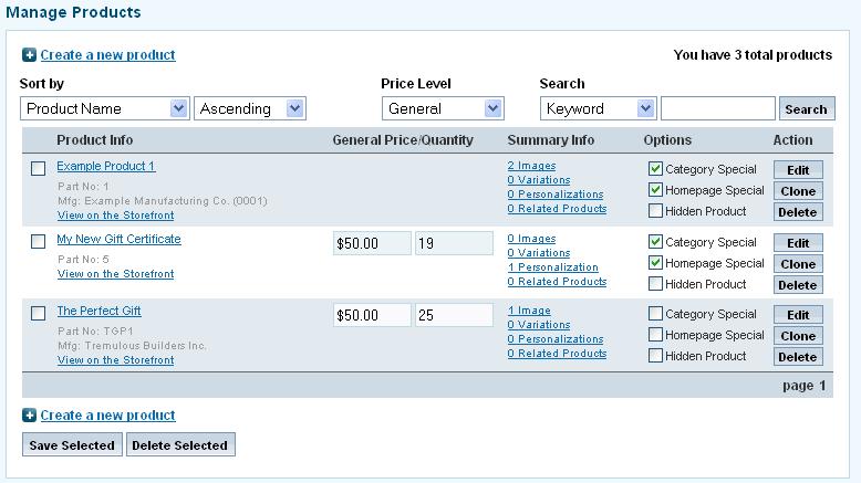 Ecommerce User Manual 87 To specify product pricing for price levels: Go to the Product Manager (Inventory > Products). At the top of the product manager click the Price Level drop-down box.