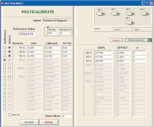 Software for Sensors Calibration By using a free of charge code, the