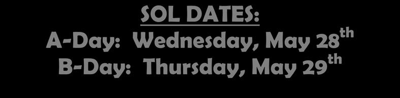 !! SOL DATES: A-Day: